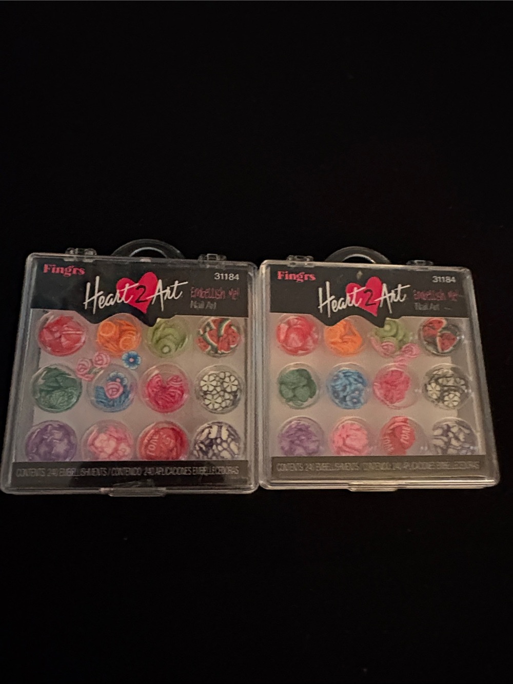 Fing’rs Heart2Art Multicolor Nail Art Gems - 2 Pack NWT